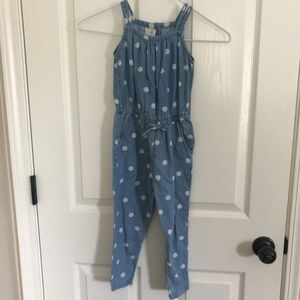 Zara Baby Girl Denim Collection Chambray/Polka Dot